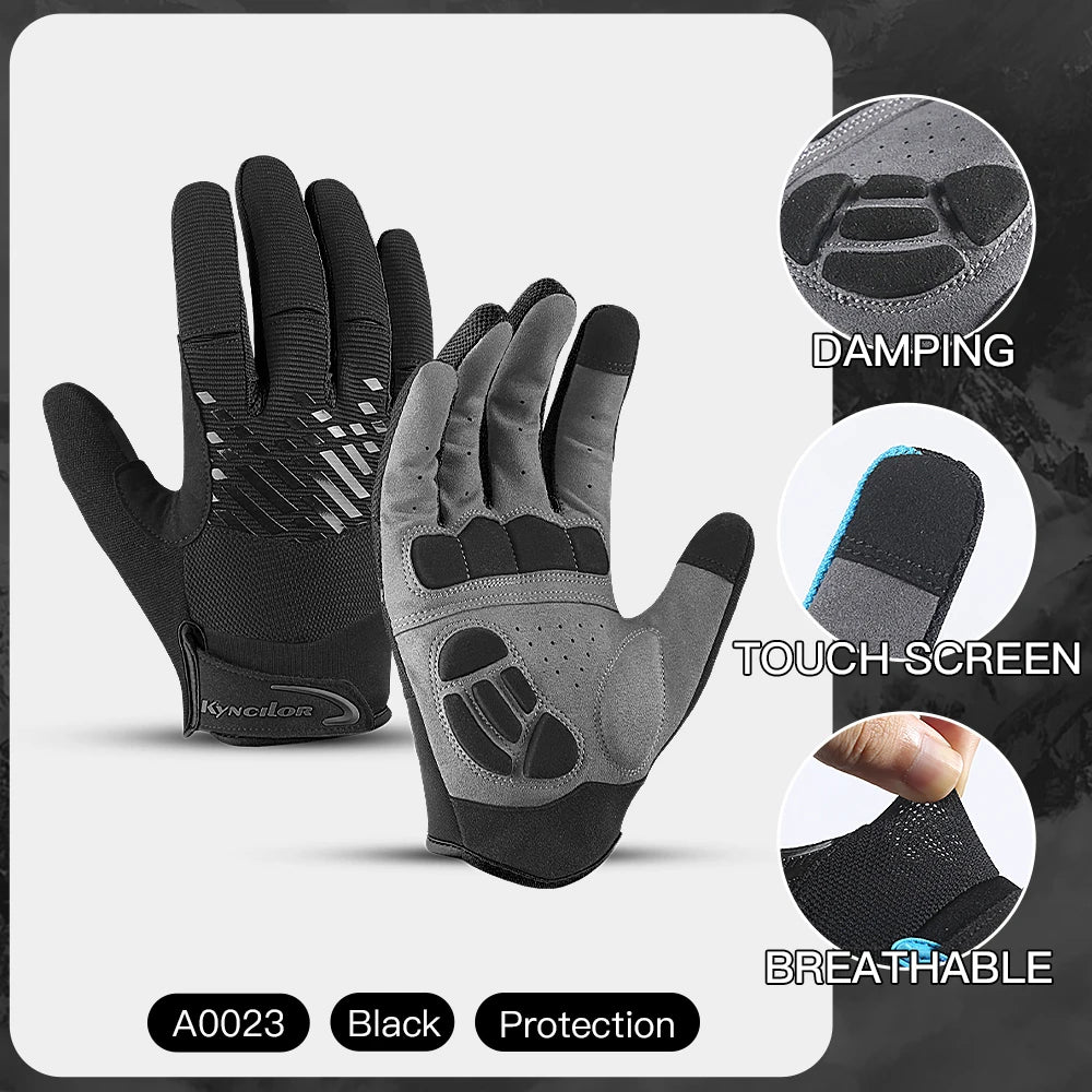 New Professional Outdoor Cycling Gloves Touchscreen Breathable Anti-sweat Shockproof Wear Resistant Motorbike Gloves Men